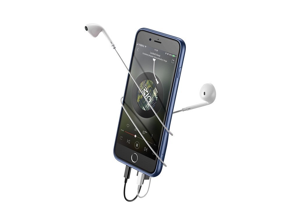 Baseus Audio 2x Lightning Case iPhone 8/7 - Blue
