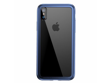 Baseus Hard and Soft Border Case iPhone X - Navy blue