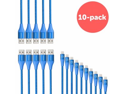 1257 innocent flash fastcharge lightning cable 1 5m 10 pack blue