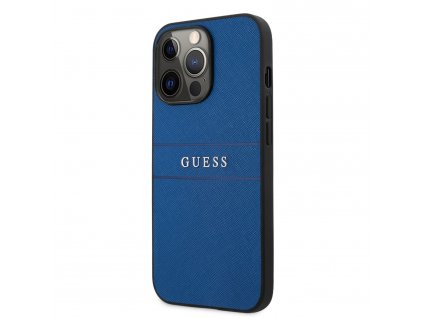 Guess PU Leather Saffiano Case iPhone 13 Pro - Blue