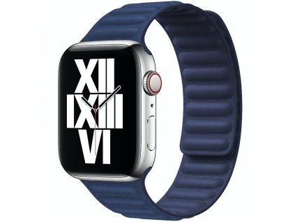 Innocent Leather Link Apple Watch Band 42/44/45/49mm - Navy Blue