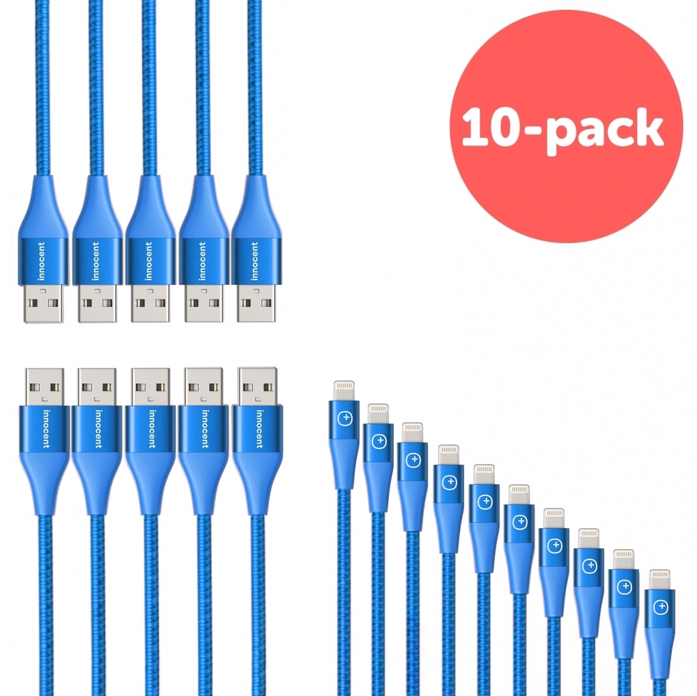 Innocent Flash FastCharge Lightning Cable 1,5m 10-pack - Blue