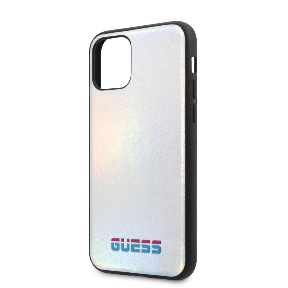 Guess case for iPhone 11 Pro GUHCN58BLD silver hard case Iridescent