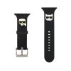 19698 karl lagerfeld karl and choupette head apple watch band 42 44 45mm black