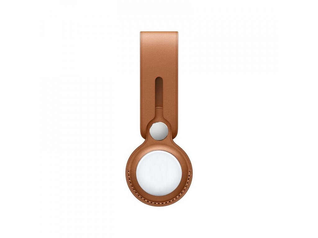 8754 innocent leather loop case for airtag brown