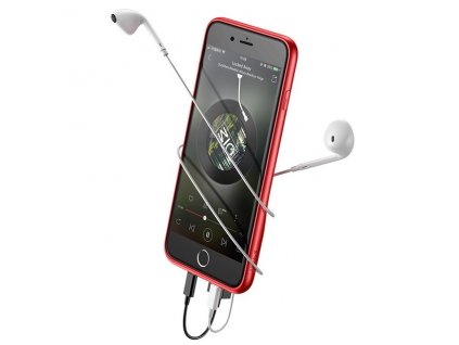 1119 baseus audio 2x lightning case iphone 8 7 red