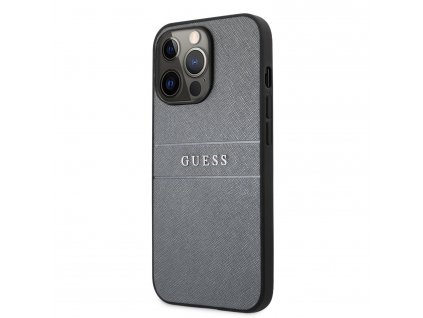 Guess PU Leather Saffiano Case iPhone 13 Pro - Grey