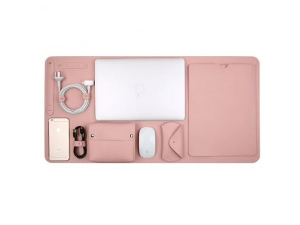1713 niewinny, luksusowy zestaw 5 w 1 ze skóry pu dla Macbook Pro 13 USB C Air Retina różowy