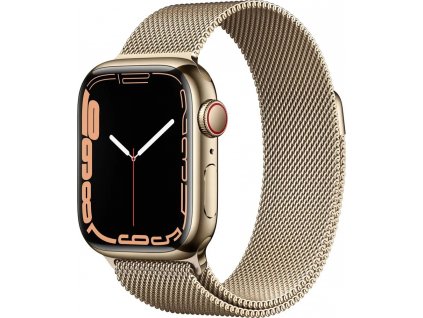 Apple Watch Series 7 GPS, 41mm Gold Stainless Steel with Milanese Loop