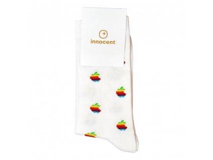 2364 innocent isocks apple retro 8bit white size 37 41