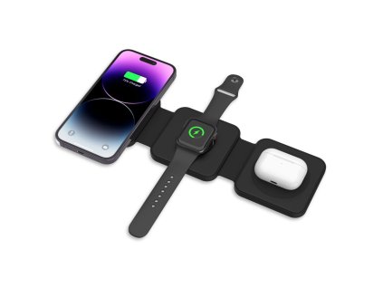 27074 tech protect a24 3in1 magsafe wireless charger black