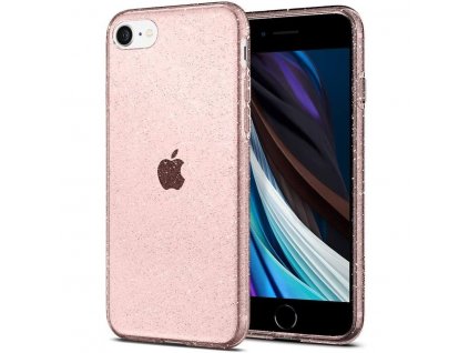 4446 spigen liquid crystal glitter iphone 7 8 se 2020 ruzovy