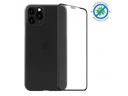 4698 niewinny, cienki, antybakteryjny zestaw 360 do iPhone'a 11 Pro w kolorze czarnym