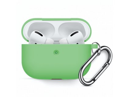 5022 silikonove puzdro innocent california airpods pro s karabinou zelene