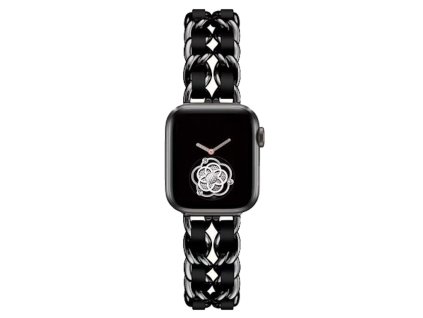 6099 innocent leather style apple watch band 38 40 41mm black