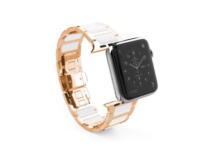 6276 innocent ceramic folding clasp apple watch band 42 44 45 49mm rose gold