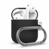 2088 innocent california silicone airpods case with carabiner black