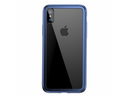 1107 baseus hard and soft border case iphone x navy blue