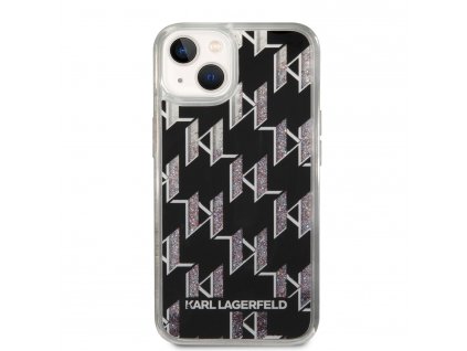 20949 puzdro karl lagerfeld monogram liquid glitter pre iphone 14 plus cierne