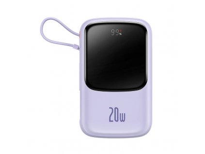 eng pl Powerbank Baseus Qpow Pro cu cablu Lightning USB C USB 10000mAh 20W violet 24371 4