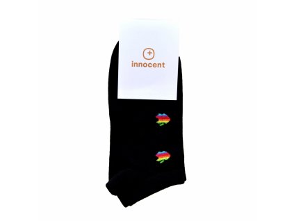 2502 innocent mini isocks apple retro 8bit black size 37 41