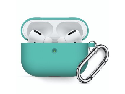 3162 silikonove puzdro innocent california airpods pro s karabinkou mint