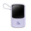eng pl Powerbank Baseus Qpow Pro cu cablu Lightning USB C USB 10000mAh 20W violet 24371 4