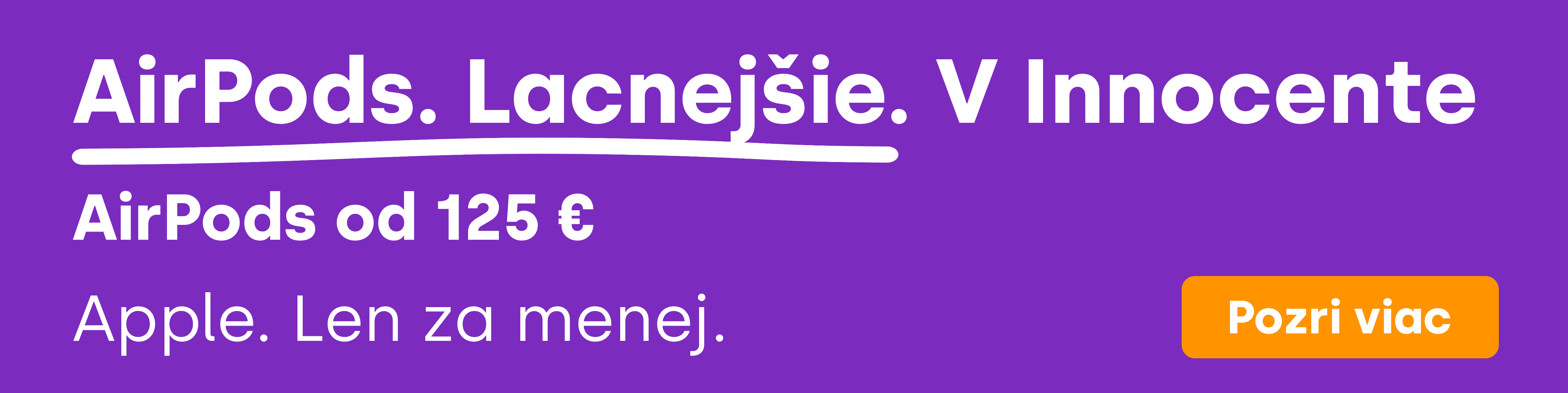 AirPods. Vyhodnejsie. V Innocente.