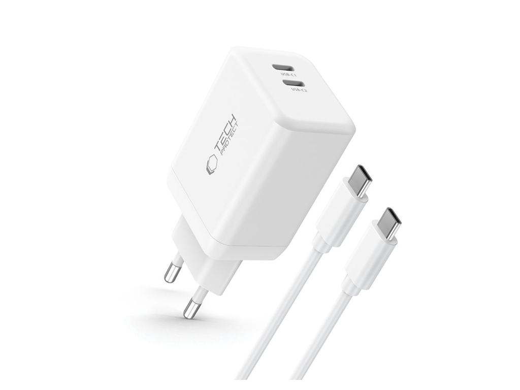 27698_tech-protect-nc45w-2-port-charger-pd45w-cable-white