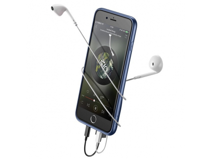 Baseus Audio 2x Lightning Case iPhone 8/7 - modré