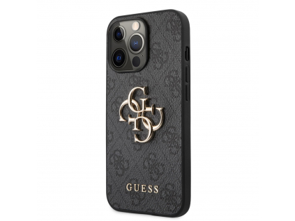 Guess PU 4G Metal Logo Obal iPhone 13 Pro - Black