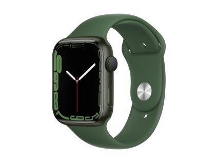 apple watch series 7 gps 45mm green aluminum clover sport band 34fr screen usen 3 2