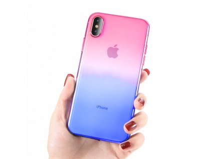 Innocent Rainbow Case iPhone XS Max - Ružový - Modrý