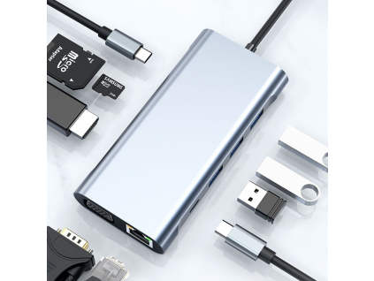 Innocent V7 USB-C Hub to 3x USB 3.0, HDMI, 2x USB-C, VGA, LAN RJ45, SD/MicroSD