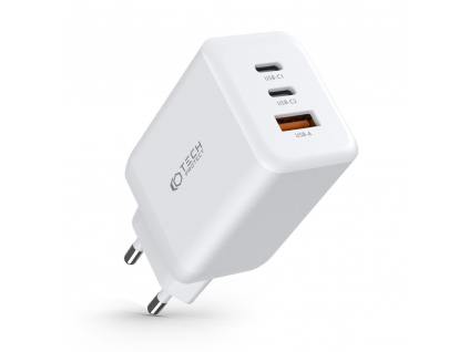 Tech-Protect C65W 3-Port Charger PD65W/QC3.0 - White