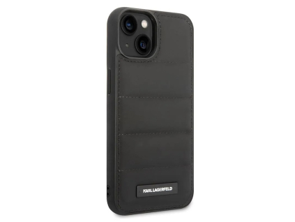 Karl Lagerfeld Quilted Puffy Metal Logo Case for iPhone 14 Plus Black 3666339077686 03102022 02 p