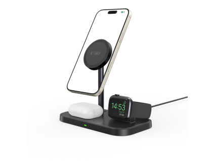 Tech-Protect Qi15W A22 3in1 MagSafe Wireless Charger - Black