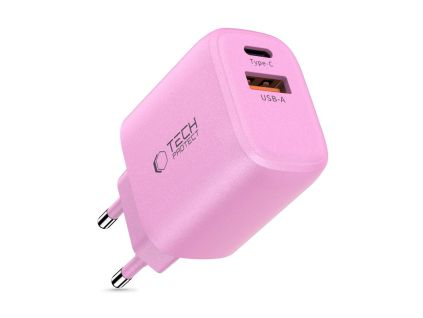Tech-Protect NCA30 2-Port Charger PD 30W - Pink