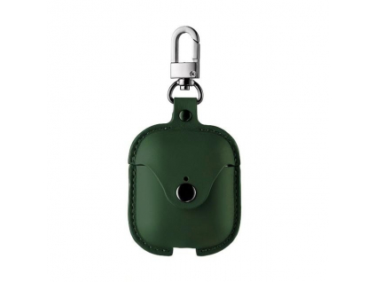 Innocent Nappa Leather Keychain AirPods Obal - Midnight Green