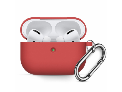 Silikónové puzdro Innocent California AirPods Pro s karabínkou - červené