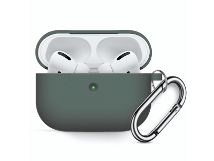 Innocent California Silicone AirPods Pro Obal with Carabiner - Midnight Green