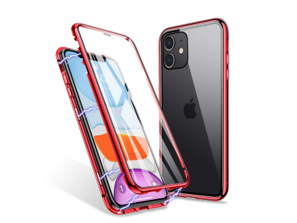Innocent Durable Magnetic Pro Case 9H iPhone XS Max - Červený