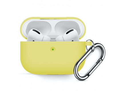 Innocent California Silikónové puzdro na AirPods Pro s karabínkou - žlté