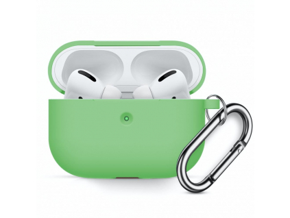 Silikónové puzdro Innocent California AirPods Pro s karabínou - zelené