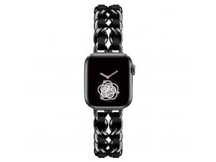 Innocent Kožený remienok na hodinky Apple Watch Style 42/44/45/49 mm - čierny