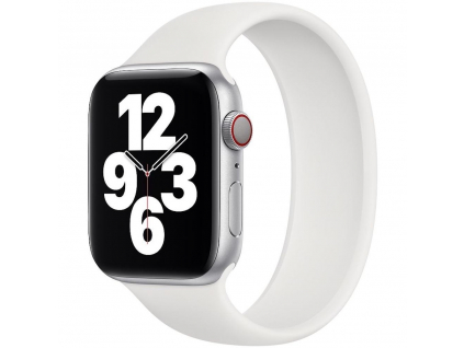 Innocent Silikónový remienok Apple Watch Solo Loop 42/44/45/49 mm - biely - L (170 mm)