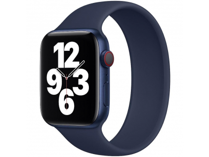 Innocent Silicone Solo Loop Apple Watch Remienok 42/44/45/49mm - Navy Blue - M (153mm)