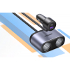 UGREEN CD252 Car charger with two cigarette lighter sockets, USB + USB-C, 120W