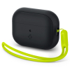 Spigen Silikónové puzdro Fit Strap pre Apple AirPods Pro 1/2 - čierna/zelená Phantom