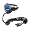 eng pl Car charger Joyroom JR CL25 2x USB Lightning cable black 29138 1